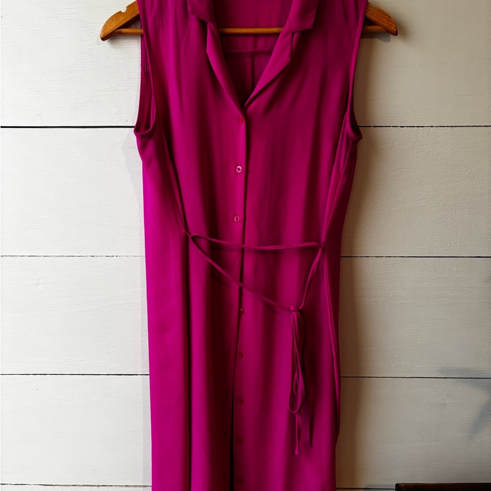Apt. 9 Fuchsia Sleeveless Midi Dress Size 8